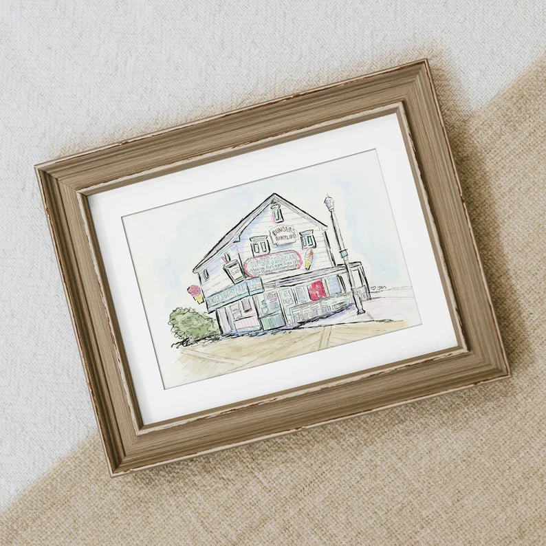 Dumsers Dairyland watercolor 5x7