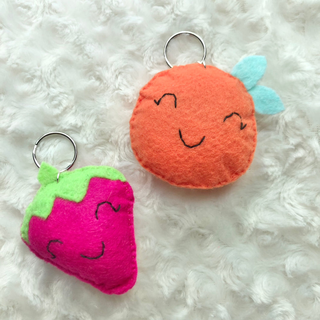 Felt Fruit Keychains