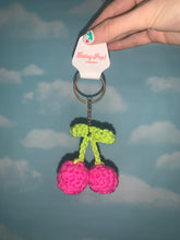 Load image into Gallery viewer, Crochet Cherry Keychain
