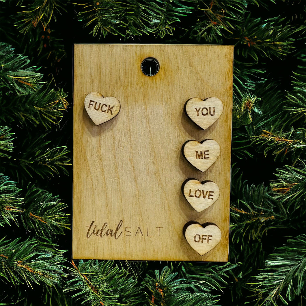 Fuck you/me/love/off earring set