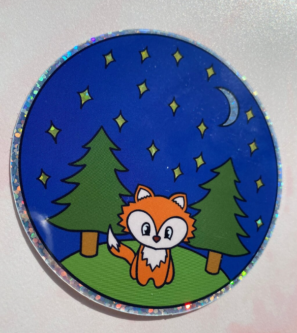 Fox in the Woods Sticker