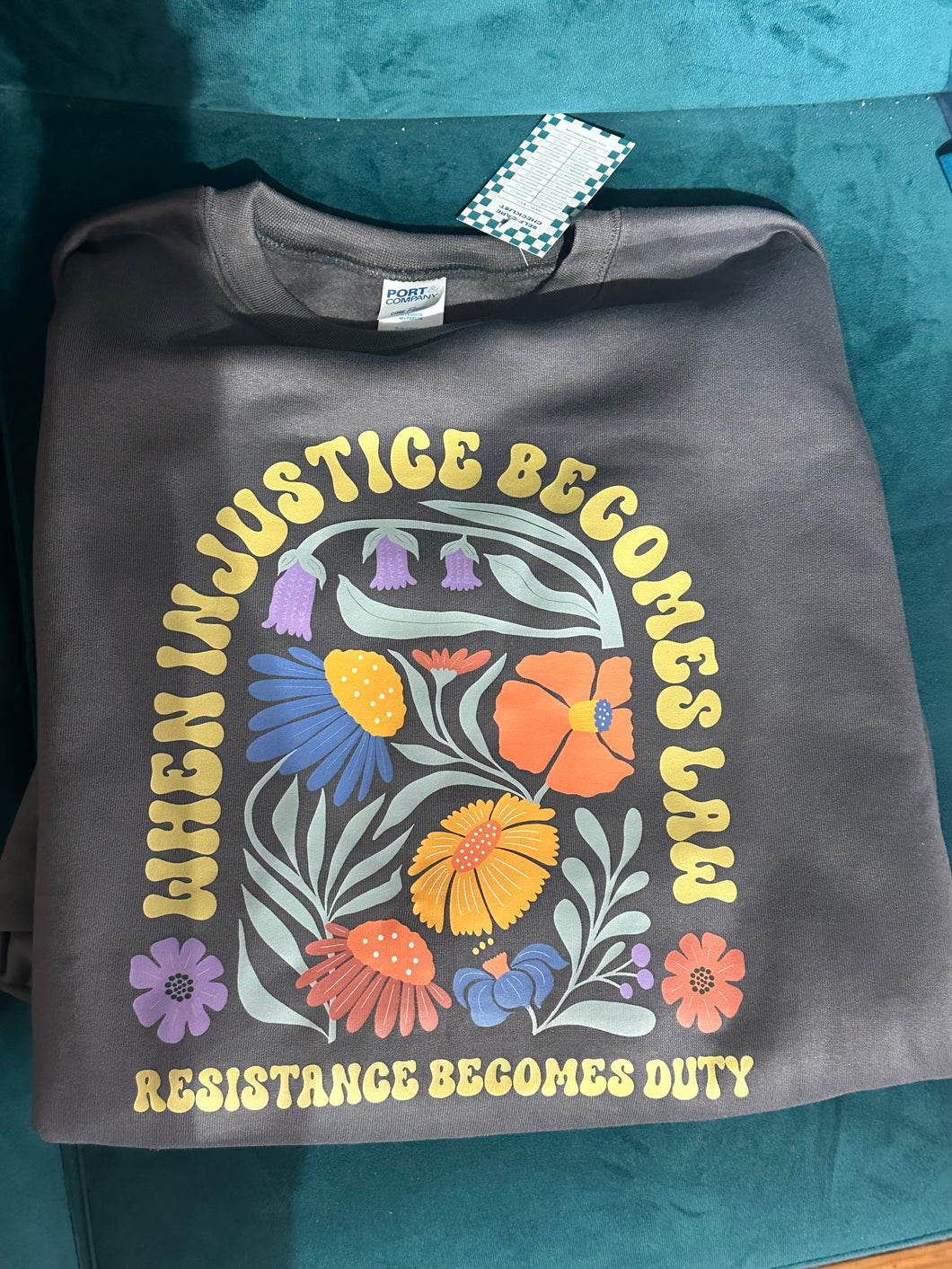 when injustice becomes law  crewneck sweatshirt