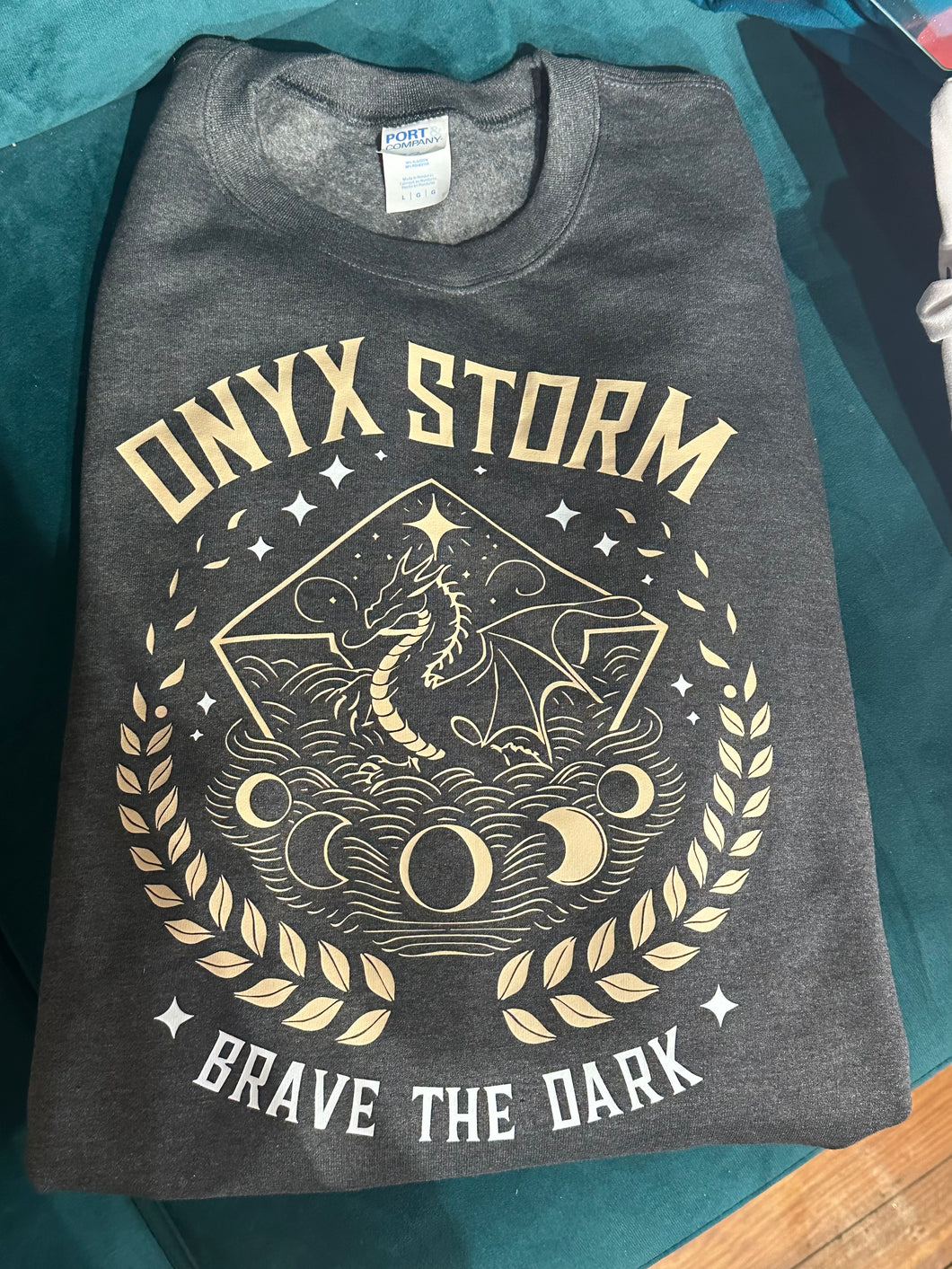 Brave the storm OS crewneck