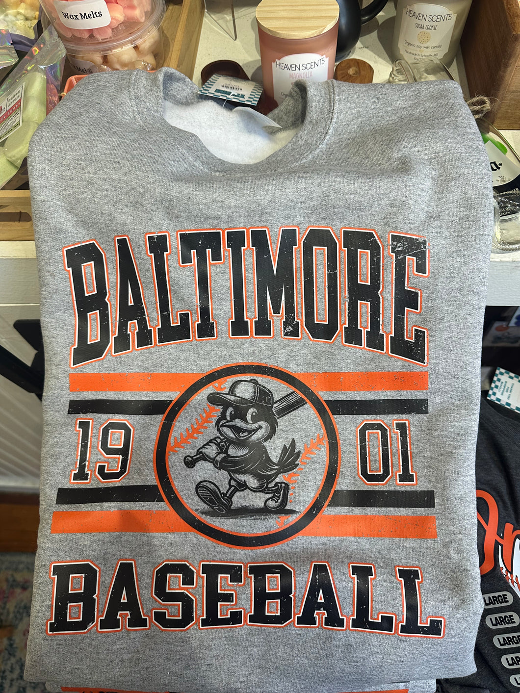 Baseball bold crewneck sweatshirt