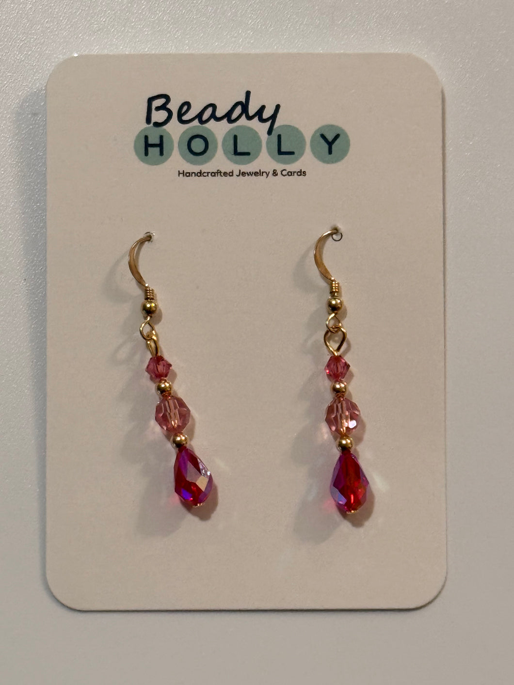 Pink Crystal Earrings
