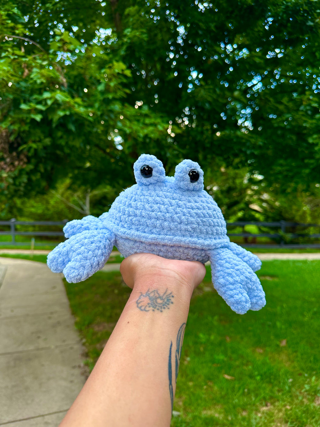 Blue Crochet Crab