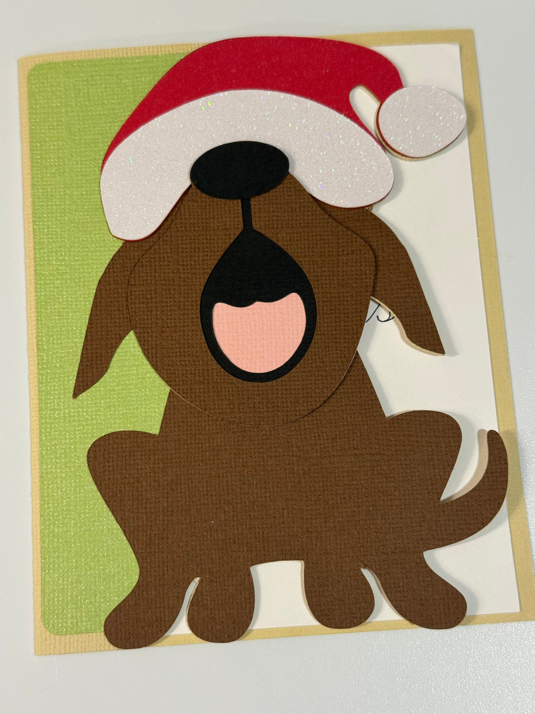Santa Hat Dog Card