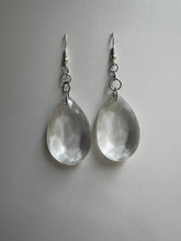 Load image into Gallery viewer, Silver Dangling Earrings with Vintage Glass Gems
