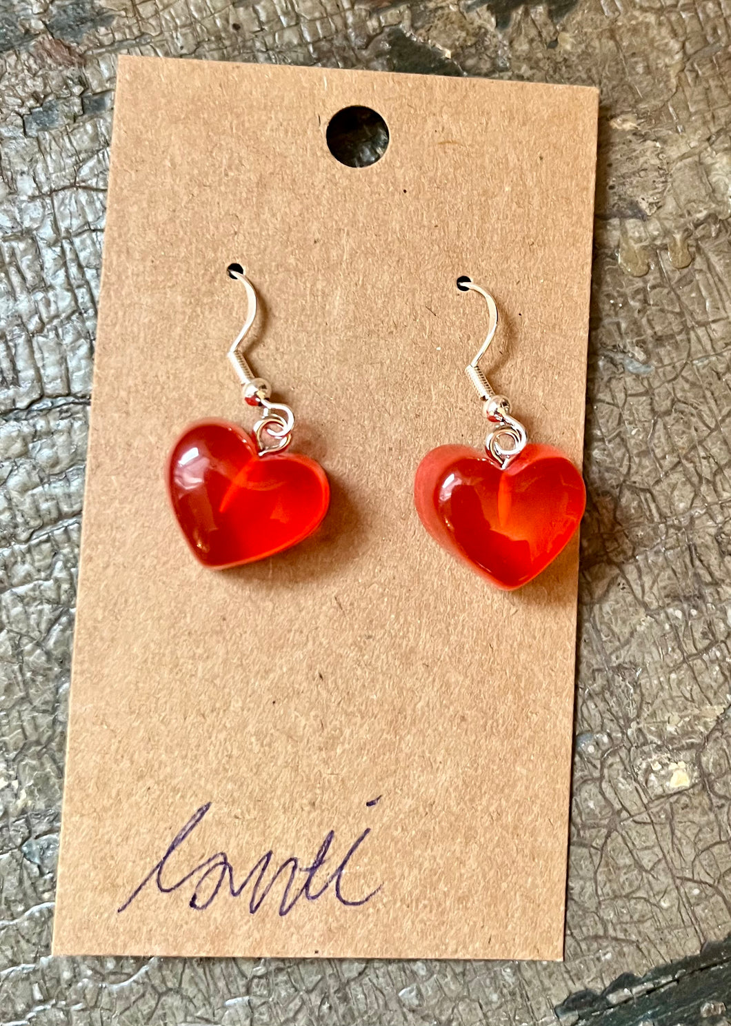 Red Valentine Heart Earrings