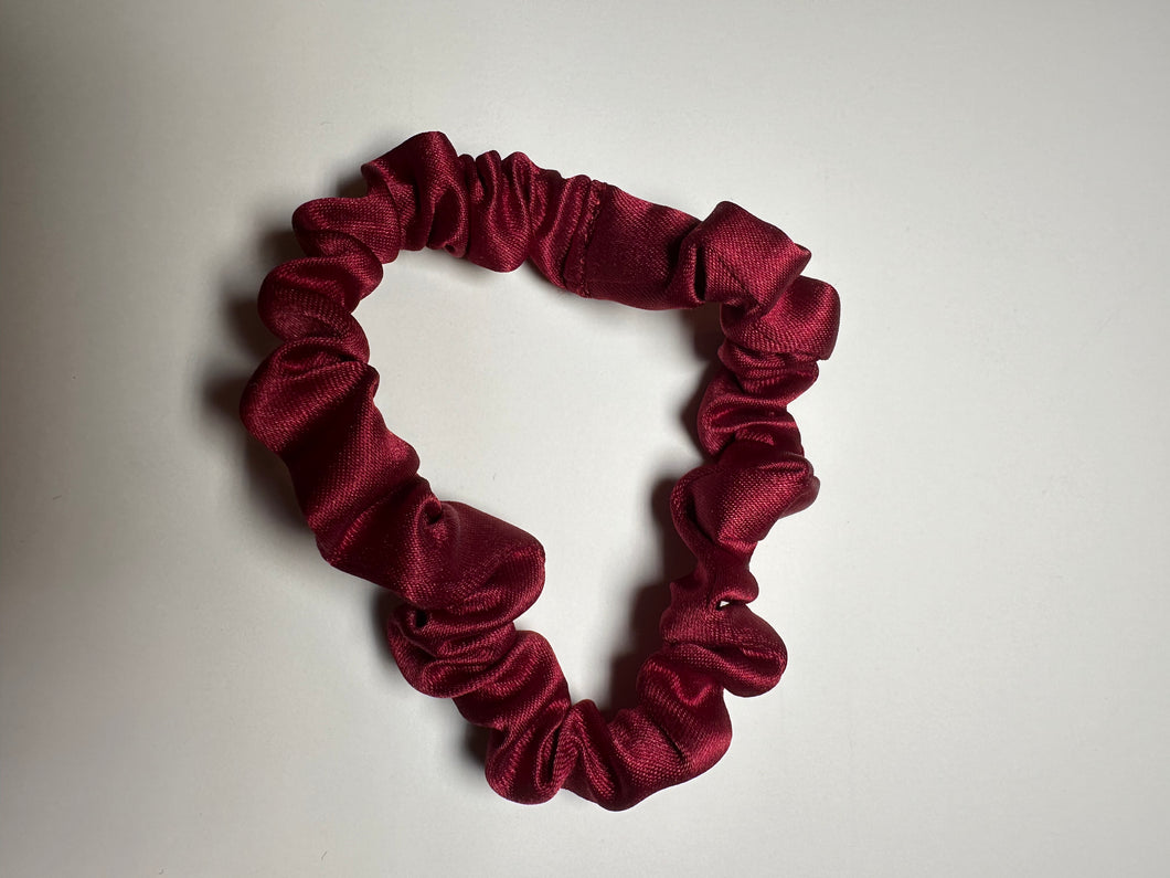 Merlot Slim Satin Scrunchie (Single)