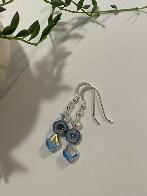 Crystal Flower Earrings