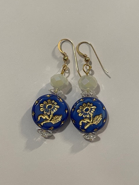 Glass Flower Earrings