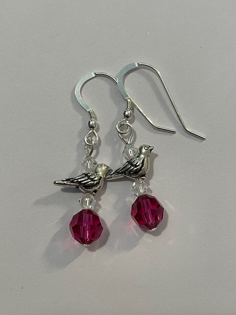 Sterling Silver Bird Earrings