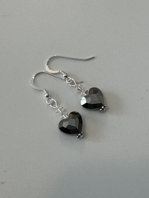 Swarovski Hematite Hearts