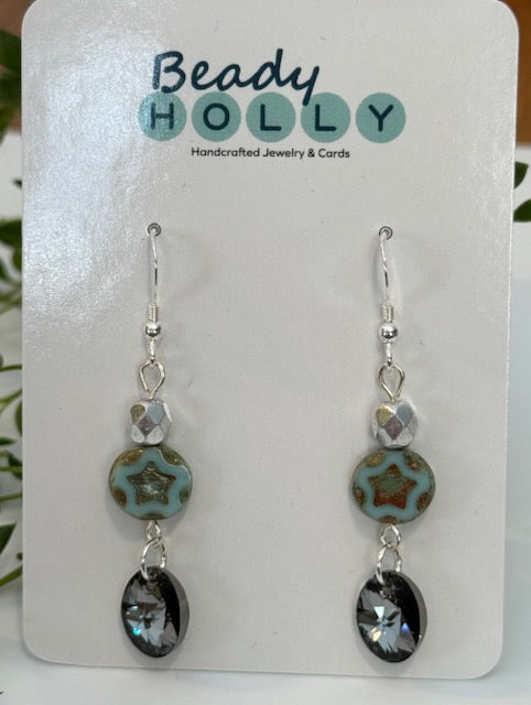 Star and Dangle Earrings