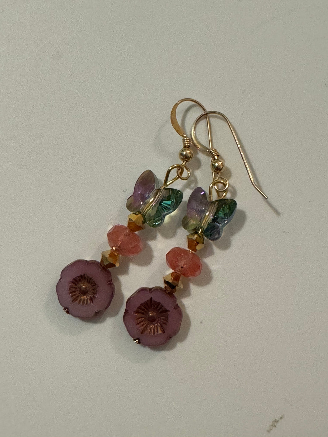 Butterfly Flower Earrings