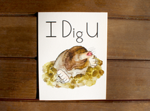 Load image into Gallery viewer, I Dig U Valentine&#39;s Day Card
