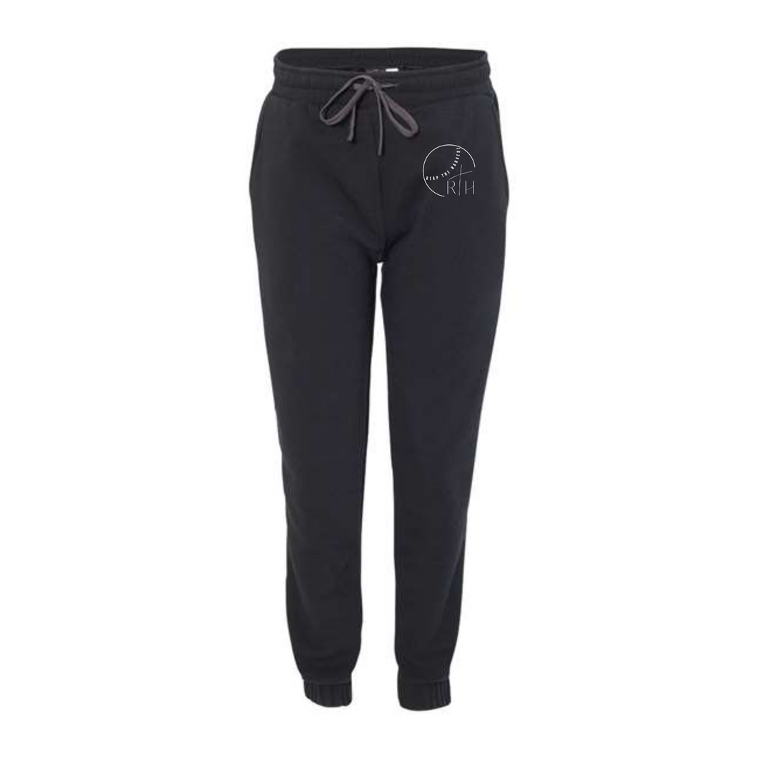 RTH sweatpant/joggers -black with white logo
