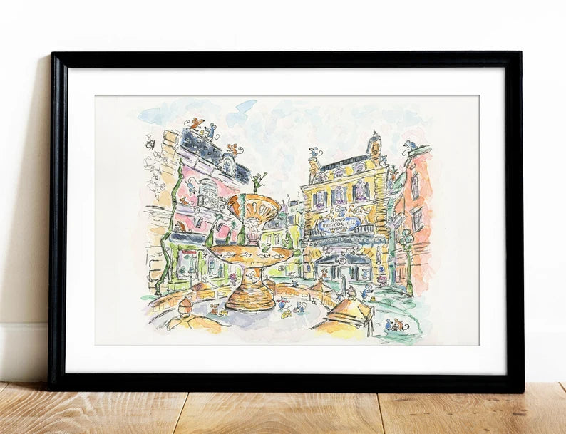 Disney Remy Ratatouille Watercolor 8x12 print