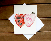 Load image into Gallery viewer, Love Bug - Isopod Valentine's Day Card
