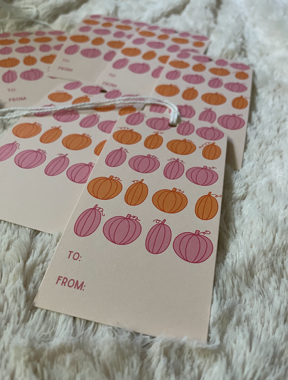 Fall Gift Tag with Pumpkins | Set of Eight