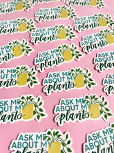 Load image into Gallery viewer, Ask Me About My Plants Sticker
