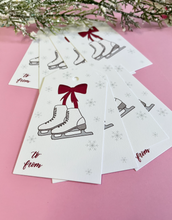 Load image into Gallery viewer, Ice Skate with Bow Holiday Gift Tags | Set of 8
