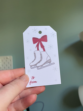 Load image into Gallery viewer, Ice Skate with Bow Holiday Gift Tags | Set of 8

