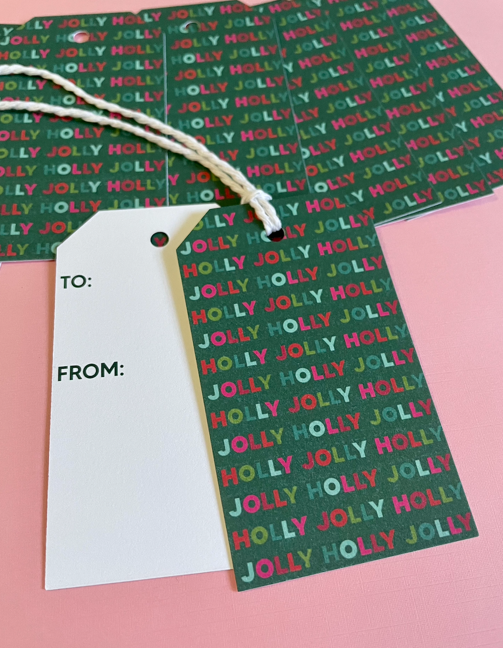 Holly Jolly Christmas Gift Tag | Set of 8