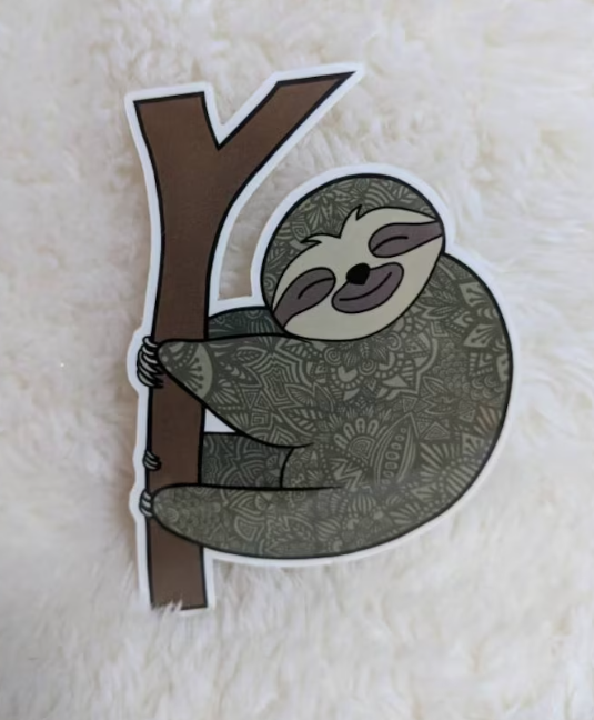 Sloth Doodle Sticker