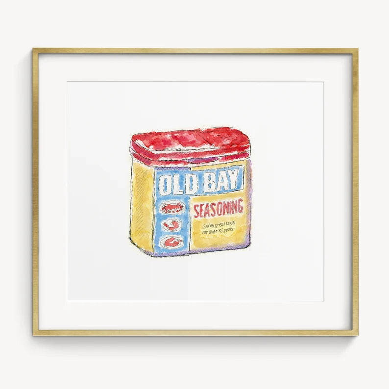Maryland Spice Can watercolor 8x10 print