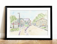 Load image into Gallery viewer, Main Street Sykesville watercolor 5x7

