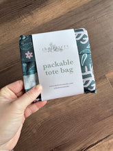 Load image into Gallery viewer, Floral Crab Packable Tote Bag

