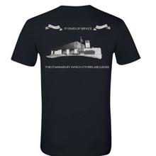 Load image into Gallery viewer, black tee- Banneker fire station 55th anniversary shirt
