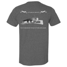 Load image into Gallery viewer, charcoal gray tee- Banneker fire station 55th anniversary shirt
