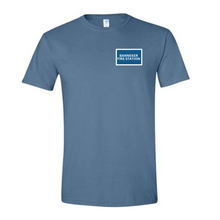 Load image into Gallery viewer, Blue tee- Banneker fire station 55th anniversary shirt
