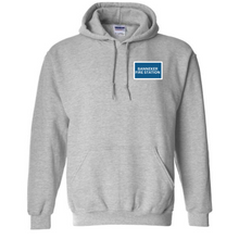 Load image into Gallery viewer, Light gray hooded sweatshirt- Banneker fire station 55th anniversary shirt
