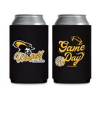 Winfield football/cheer black beer koozie