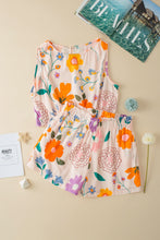 Load image into Gallery viewer, Printed Round Neck Sleeveless Top and Shorts Set
