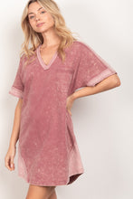Load image into Gallery viewer, VERY J Short Sleeve V-Neck Tee Dress
