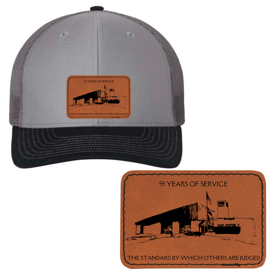 Gray/Black Richardson snapback trucker cap- Banneker fire station 55th anniversary