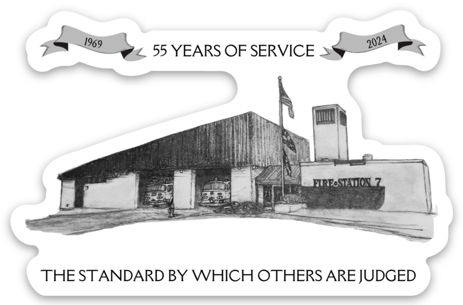 station sticker - Banneker fire station 55th anniversary