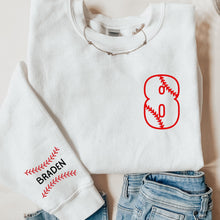 Load image into Gallery viewer, Sports customized crew neck- softball/baseball/basketball/soccer
