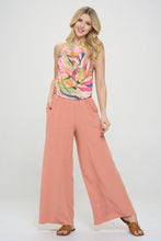 Load image into Gallery viewer, RENEE C Linen Wide Leg Pants with Pockets
