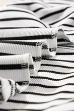 Load image into Gallery viewer, Striped Round Neck Long Sleeve Top and Shorts Set

