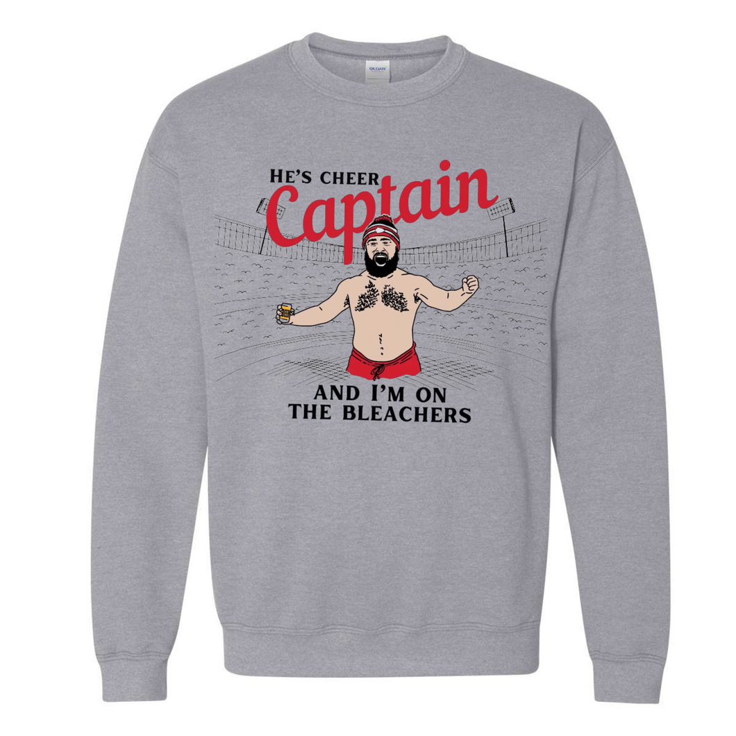 Cheer Captain crewneck sweatshirt- WILL SHIP WEDNESDAY