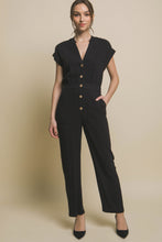 Load image into Gallery viewer, Love Tree Button Up Front Pocket Jumpsuit
