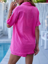 Load image into Gallery viewer, Button Up Half Sleeve Top and Shorts Set
