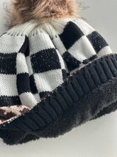 Load image into Gallery viewer, &quot;Wildly Checkered&quot; Pom Beanie
