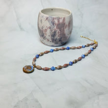Load image into Gallery viewer, Dragonfly Coin Paper Bead Necklace - 17&quot; with 2&quot; chain extender
